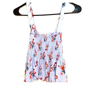 Floral cropped tank top